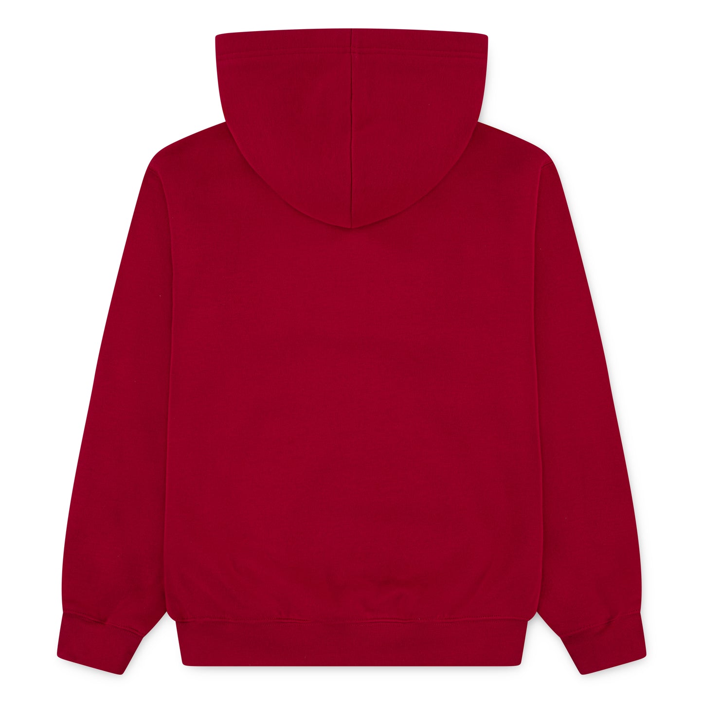 Veste - Jordan rouge foncé à capuche en coton polyester, style casual, vue de dos sur fond blanc, unisexe adulte.
