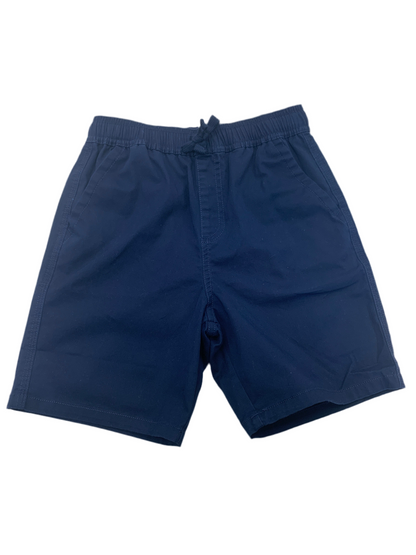 Bermuda - M.I.D. bleu marine en coton avec élasthanne, taille ajustable par cordon, vue de face, pour enfant garçon.