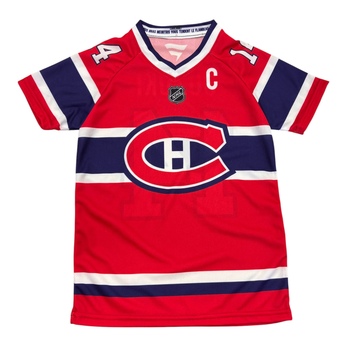 Jersey manches courtes rouge foncé - Suzuki - PROMO 2 pour 50$, maillot de hockey rouge bleu et blanc, vue de face