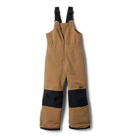 Habit de neige Buga Set - Columbia beige avec renforts noirs au genou, style salopette, pour enfant, vue de face sur fond blanc.