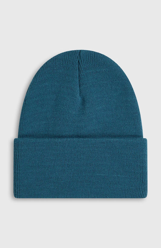 Tuque d'hiver Snow Beanie - O'neill en tricot bleu pétrole avec revers large vue de face