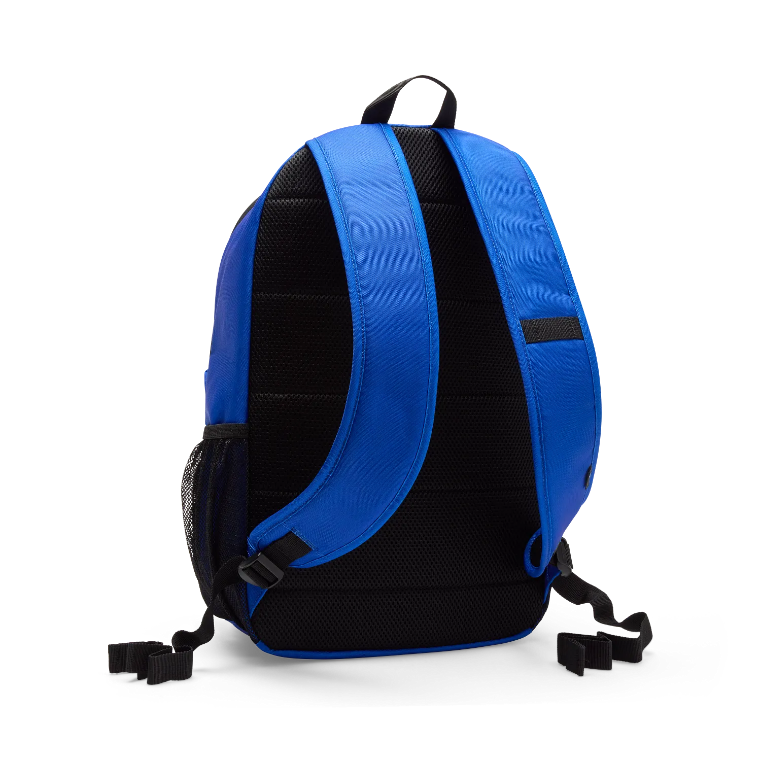 Sac à dos - Fox bleu et noir en polyester avec bretelles rembourrées, vue de dos, adapté pour enfant.