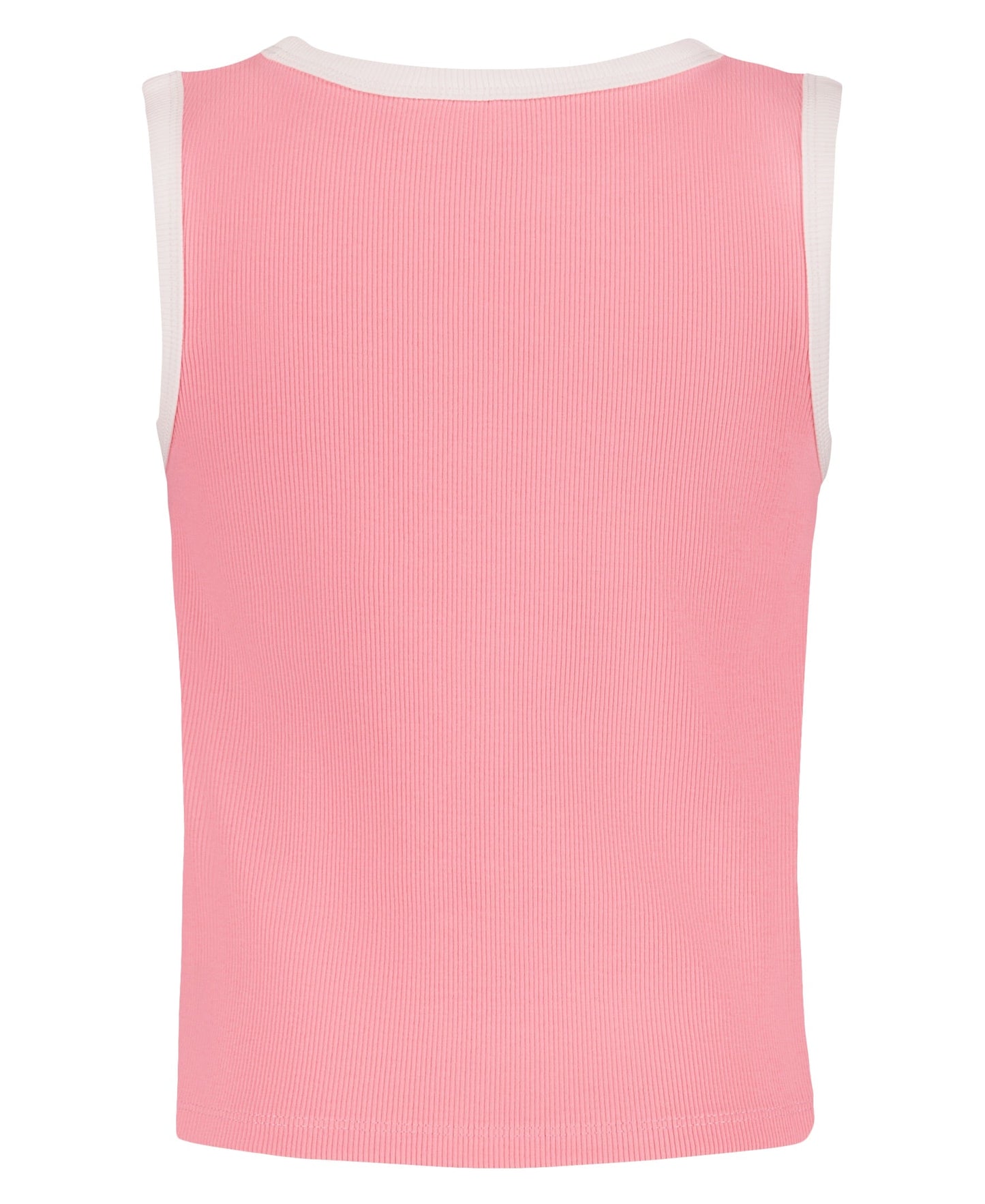 Camisole - Roxy rose à bord blanc en coton, pour enfant, vue de dos, image 2 de la galerie, format portrait.