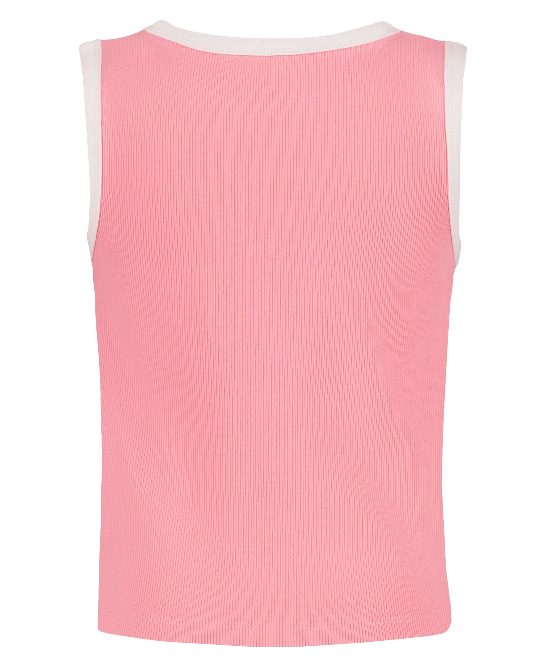 Camisole - Roxy rose à bord blanc en coton, pour enfant, vue de dos, image 2 de la galerie, format portrait.