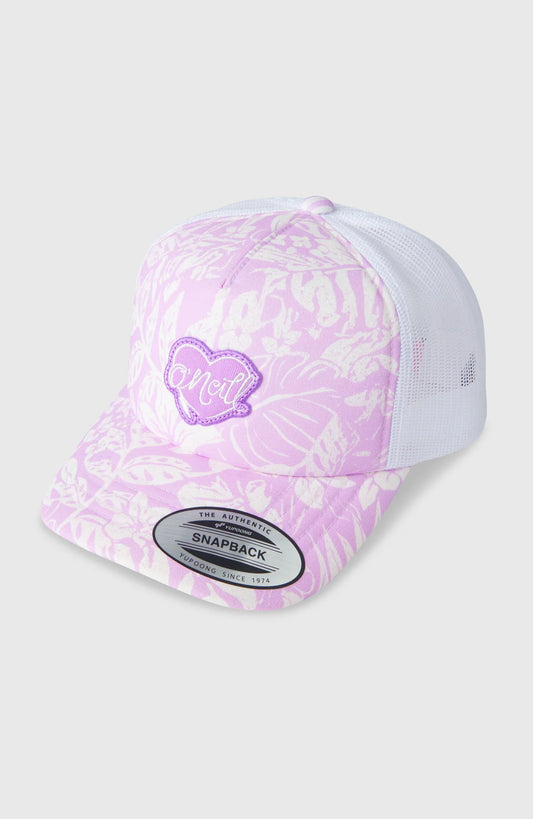 Casquette SUMMER GIRLS CAMP TRUCKER - O'Neill rose avec mesh blanc, vue portrait position galerie 1, dimensions 1200x1845.