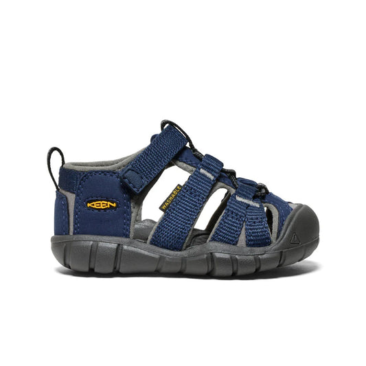 Sandales Seacamp II CNX - Keen bleu marine et gris pour enfant, style fermé, vue de profil gauche