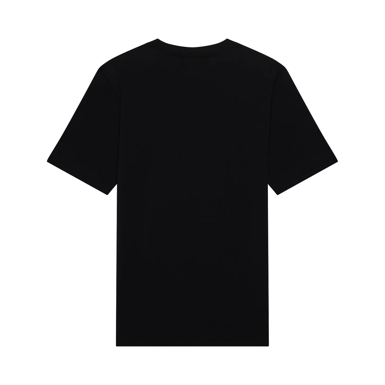 T-Shirt Kawi- Fox noir en coton 100% 150 g, coupe standard, vue de dos, sans motif visible, unisexe adulte.
