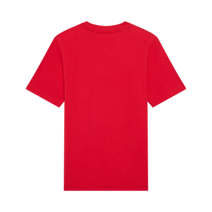 T-Shirt Badge - Fox rouge en coton peigné, vue de dos, orientation carrée, dimensions 1500x1500, galerie position 2