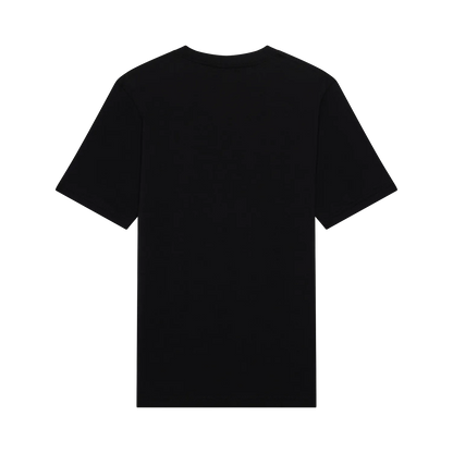 T-Shirt Block Tee - Fox noir en coton peigné, vue de dos, coupe droite unisexe adulte, format carré 1500x1500 pixels.