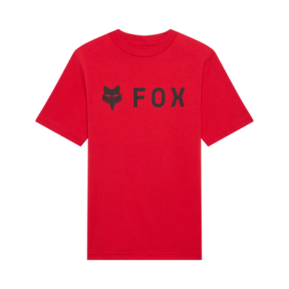 T-Shirt - Fox rouge avec logo noir représentant une tête de renard et le mot "FOX", en coton, vue de face.