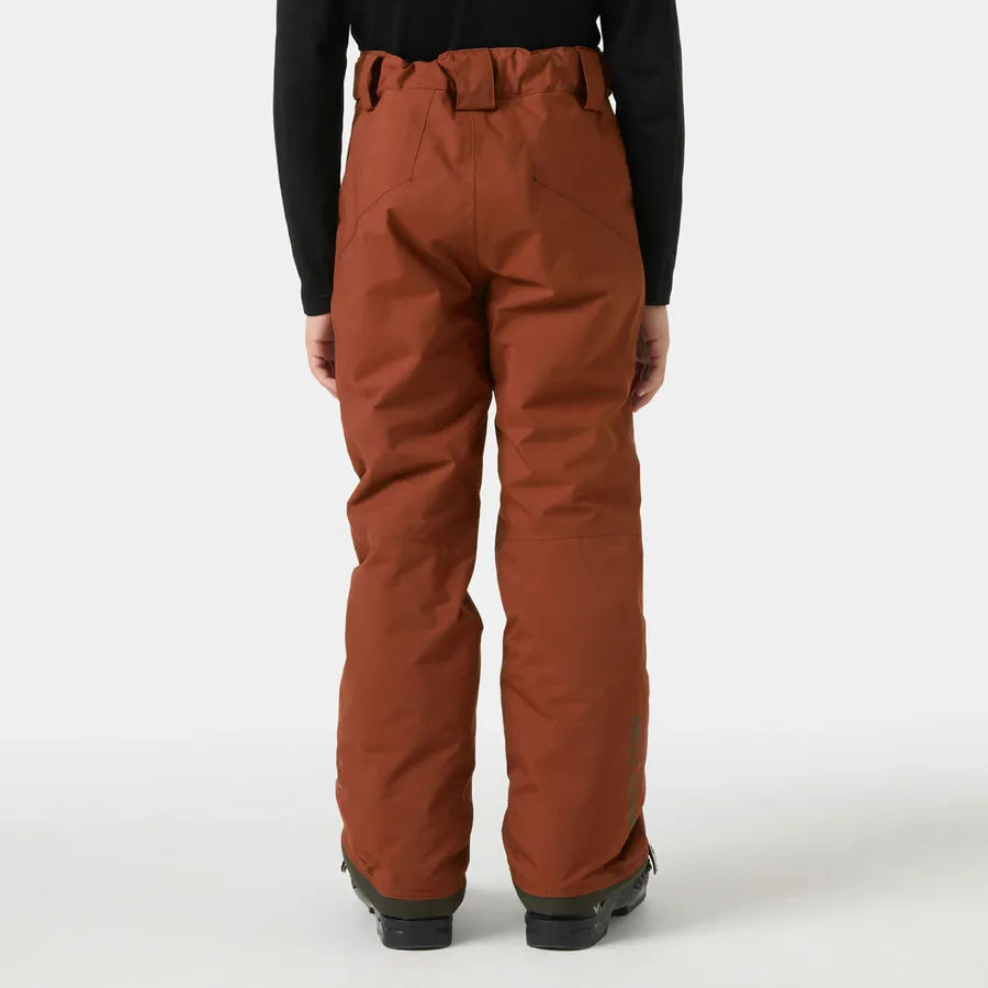 Pantalon de neige - Helly Hansen marron pour adulte porté sur mannequin vue de dos avec taille ajustable et jambes droites