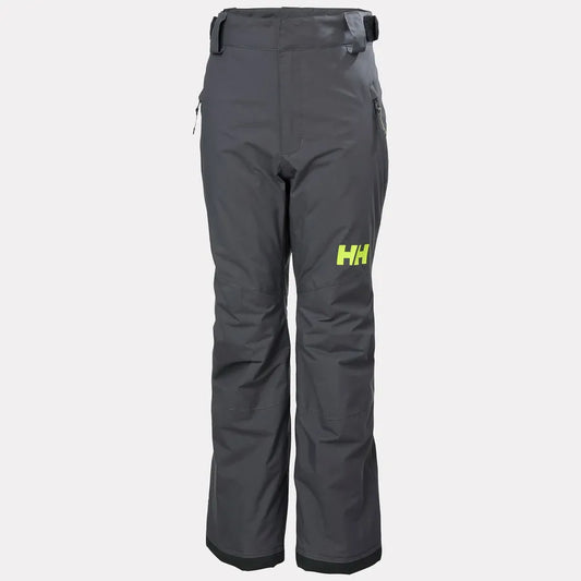 Pantalon de neige - Helly Hansen gris foncé à jambes longues et taille ajustable vue de face