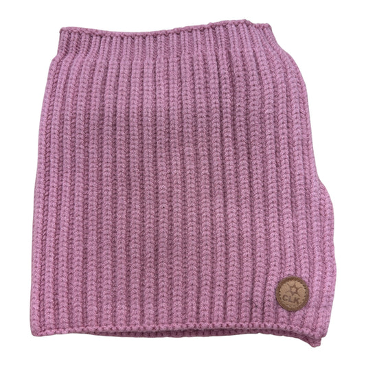 Cache-cou d'hiver - Calikids rose mauve en tricot côtelé pour enfant vue de face