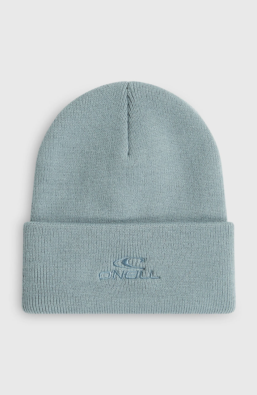 Tuque d'hiver Snow Beanie - O'neill grise en maille tricotée avec revers et logo brodé vue de face