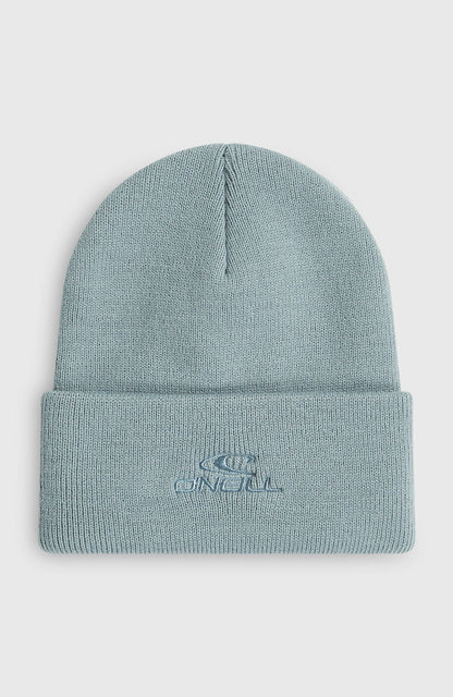 Tuque d'hiver Snow Beanie - O'neill grise en maille tricotée avec revers et logo brodé vue de face
