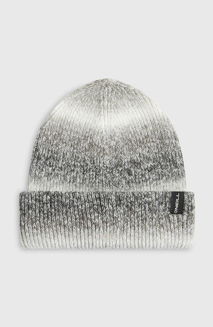 Tuque d'hiver Gradient Beanie - O'Neill en tricot gris dégradé avec revers et étiquette cousue vue de face