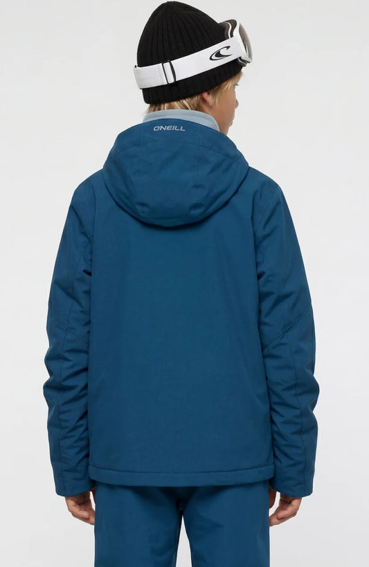 Manteau d'hiver Fwc'cruz - O'Neill bleu à capuche pour enfant vue de dos