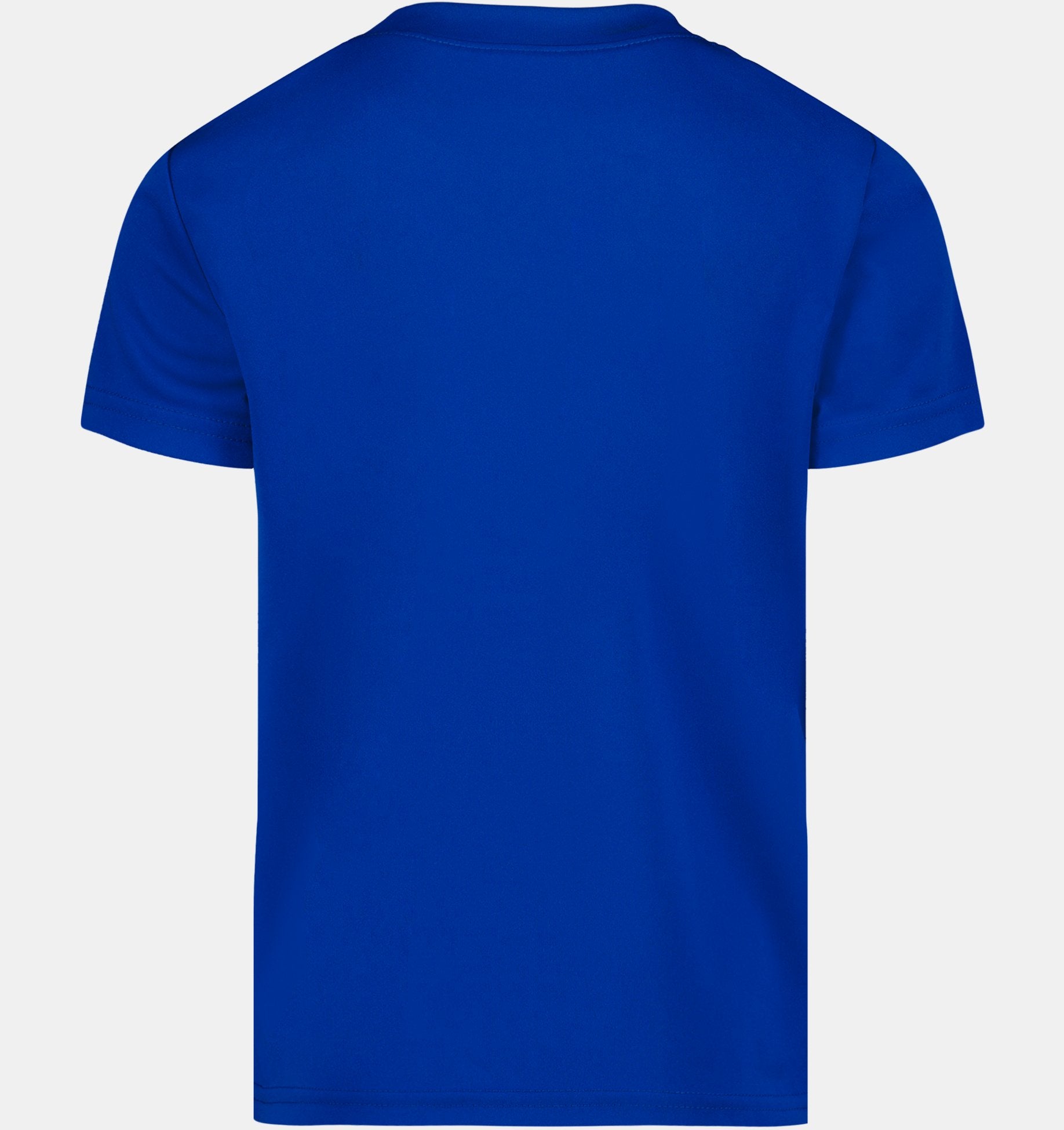 T-Shirt - Under Armour bleu uni vue arrière en polyester 100% manches courtes col rond simple et sportif