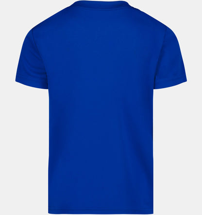 T-Shirt - Under Armour bleu uni vue arrière en polyester 100% manches courtes col rond simple et sportif