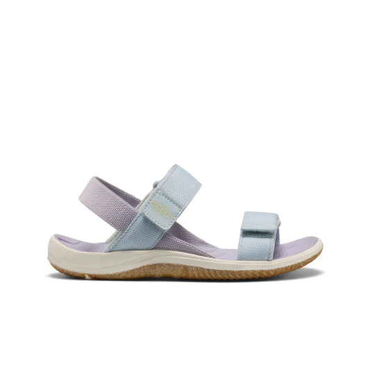 Sandales Elle Backstrap - Keen bleues et mauves pour enfant, style sport, vue de profil côté intérieur avec sangles réglables.
