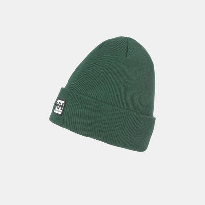Tuque d'hiver Urban - Helly Hansen, tuque tricotée vert foncé avec revers et logo, vue de face