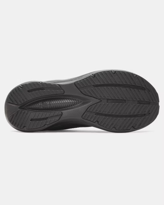 Semelle noire vue de dessous des Espadrilles UA Assert 11 - Under Armour pour adulte, design sportif et adhérent.