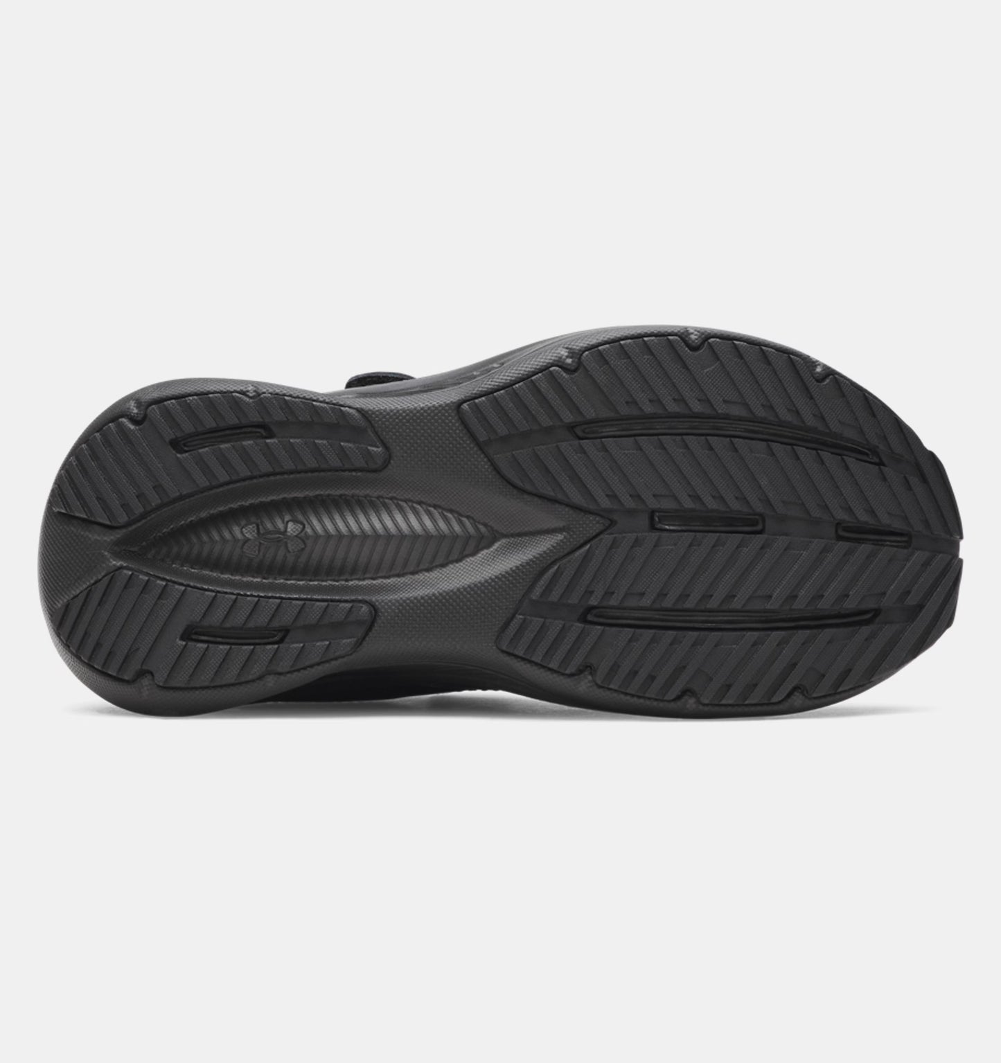 Espadrilles UA BPS Assert 11 Ac - Under Armour vue de dessous semelle noire en caoutchouc pour garçon d’âge préscolaire.