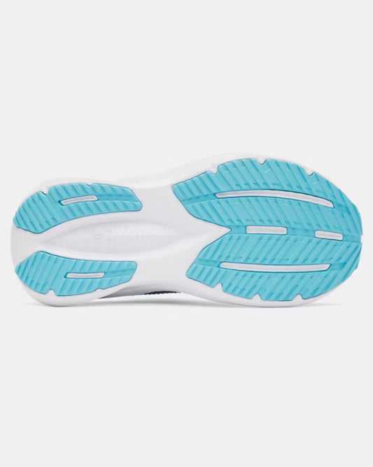 Espadrilles UA BPS Assert 11 Ac - Under Armour semelle extérieure blanche et bleu clair vue de dessous garçon préscolaire
