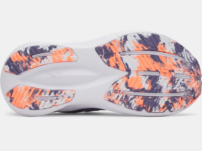 Semelle multicolore orange, violet et blanc des Espadrilles UA Assert 11 AC - Under Armour, vue de dessous.