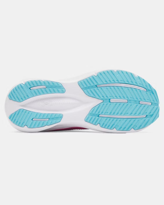 Semelle turquoise et blanche vue de dessous des Espadrilles UA Assert 11 AC - Under Armour pour adulte.