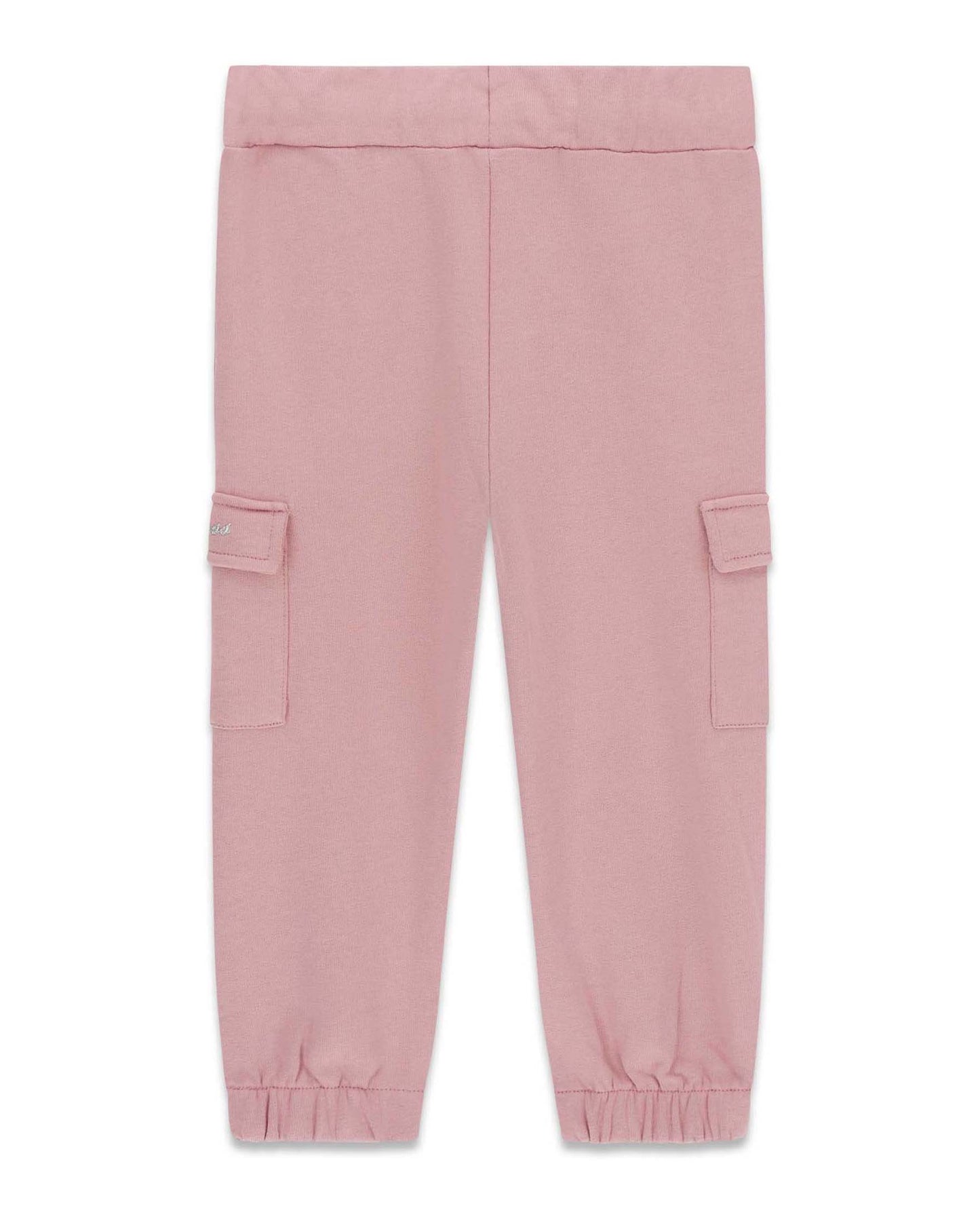 Pantalon - Guess rose à poches cargo et chevilles élastiquées vue de face