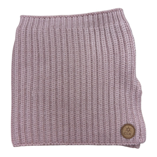 Cache-cou d'hiver - Calikids en maille côtelée rose mauve pour enfant vue de face