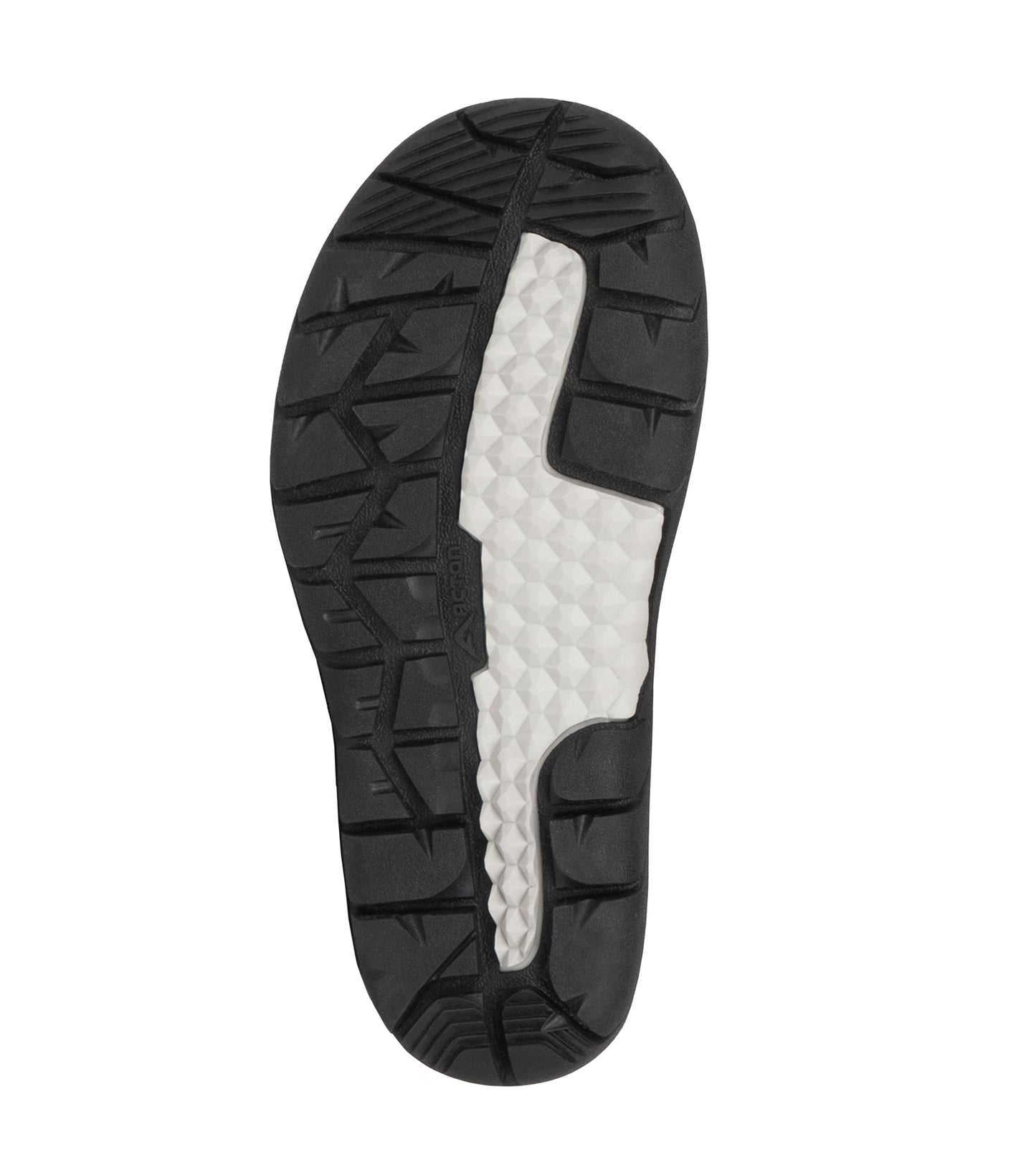 Bottes d'hiver Gummy - Acton semelle noire antidérapante avec insertions blanches, vue de dessous