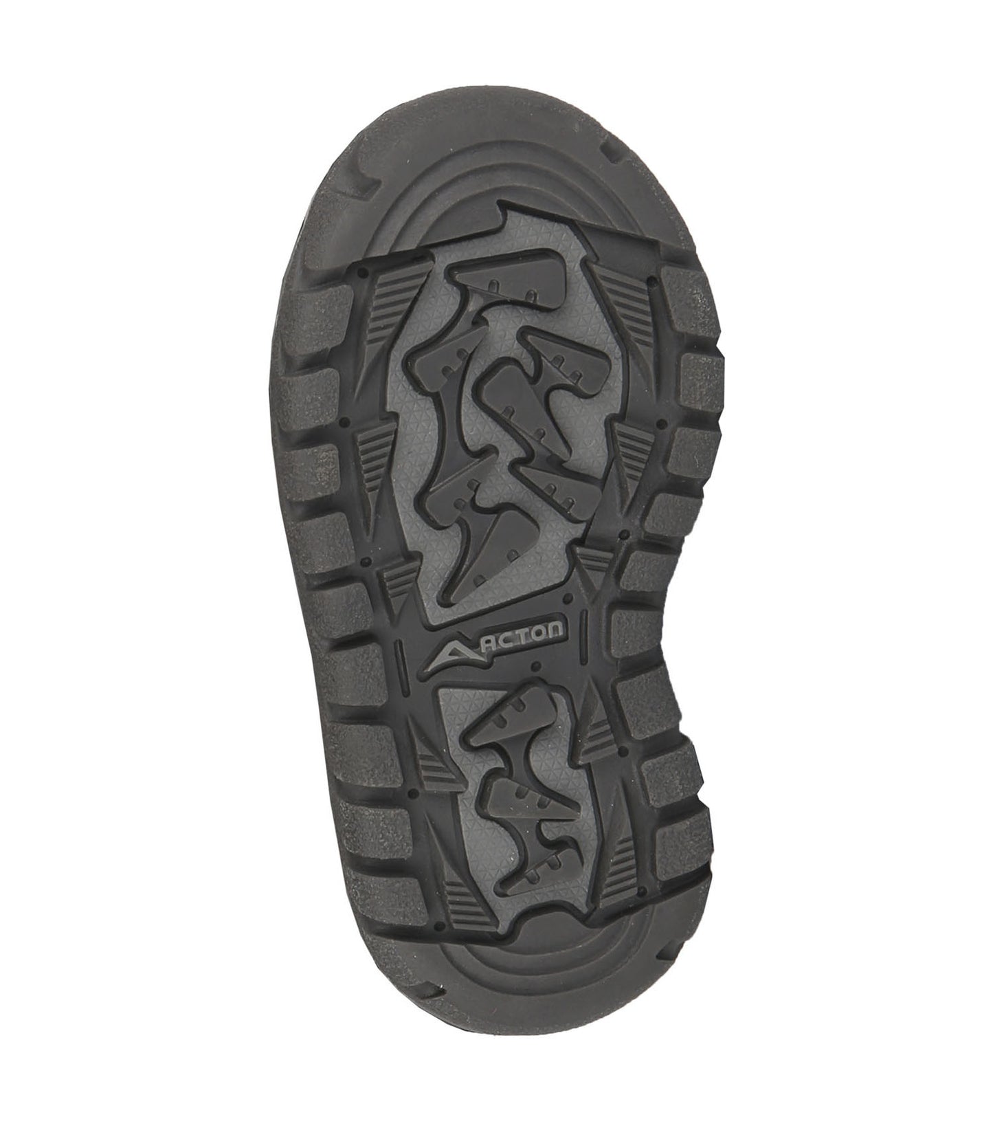 Bottes d'hiver - Acton Funky semelle noire antidérapante en caoutchouc, détail dessous pour fille, vue de dessous