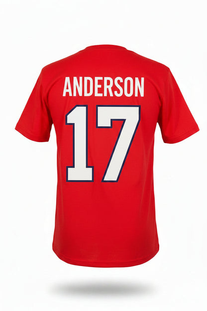 T-Shirt Coton rouge Adulte - Anderson #17