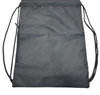 Sac à cordons - Jordan gris foncé en polyester léger avec fermeture à cordon, vue de face, dimension 1797x1705 paysage.