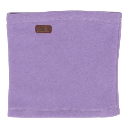 Cache-cou en polar - Nanö (Copie) de couleur mauve, en tissu polaire doux, pour enfant, vue de face sur fond blanc.