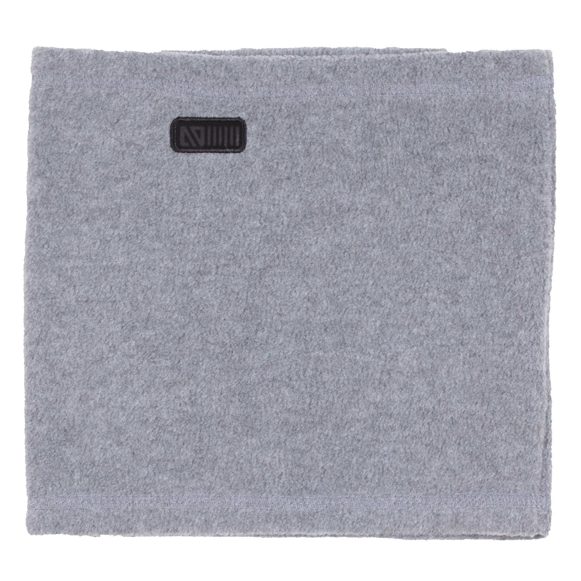 Cache-Cou d'hiver - Nanö en tissu polaire gris clair, style simple et épais, pour enfant, vue de face.
