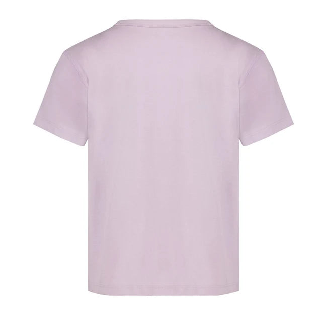 T-Shirt - Billabong uni lilas en coton, coupe courte manches, pour enfant, vue de dos.