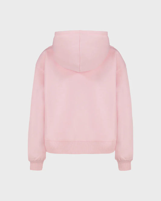 Hoodie - Billabong rose pâle en coton, style classique avec capuche, vue de dos pour enfant.