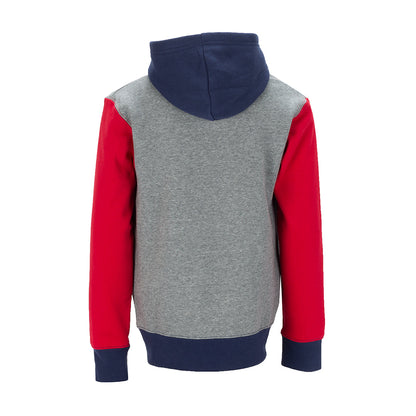 Hoodie - Jordan vu de dos, manches rouges et capuche bleu marine, image galerie position 2, format carré 1100x1100