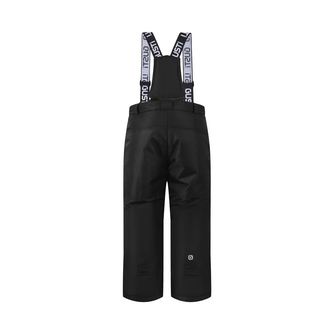 Habit de neige Conan - Gusti pantalon de neige noir à bretelles pour enfant vue de face