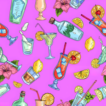 Serviette microfibre - Cocktails