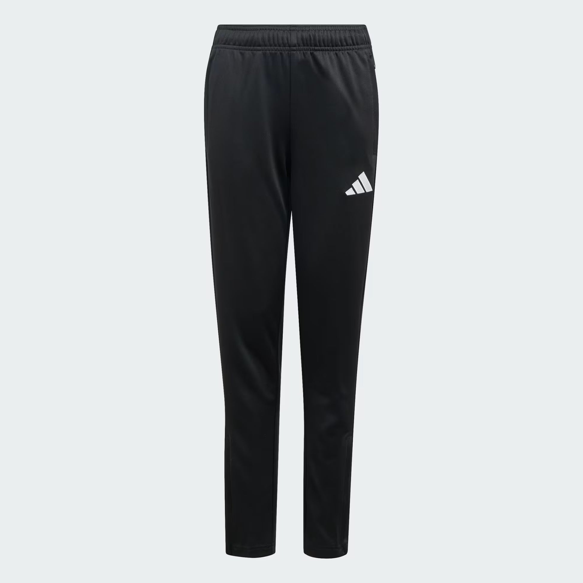 Pantalon - Adidas noir en polyester avec taille élastique, style sport pour garçon, vue de face.