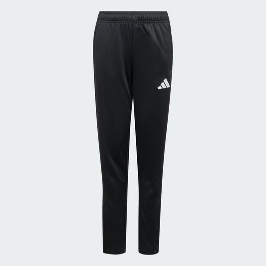 Pantalon - Adidas noir en polyester avec taille élastique, style sport pour garçon, vue de face.