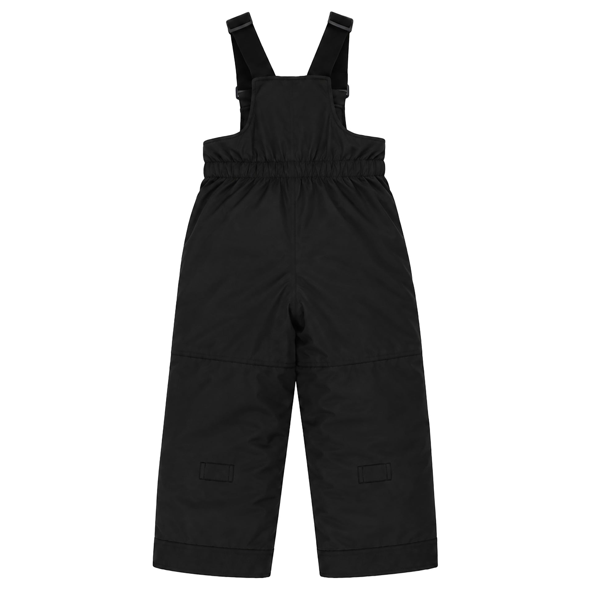 Habit de neige - Peluche & Tartine pantalon de neige noir pour enfant, en tissu imperméable, vue de dos.