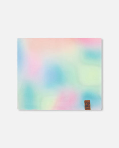 Cache-cou Mi-Saison - Deux Par Deux multicolore pastel en polyester et élasthanne, pour enfant, vue de face avec étiquette visible.