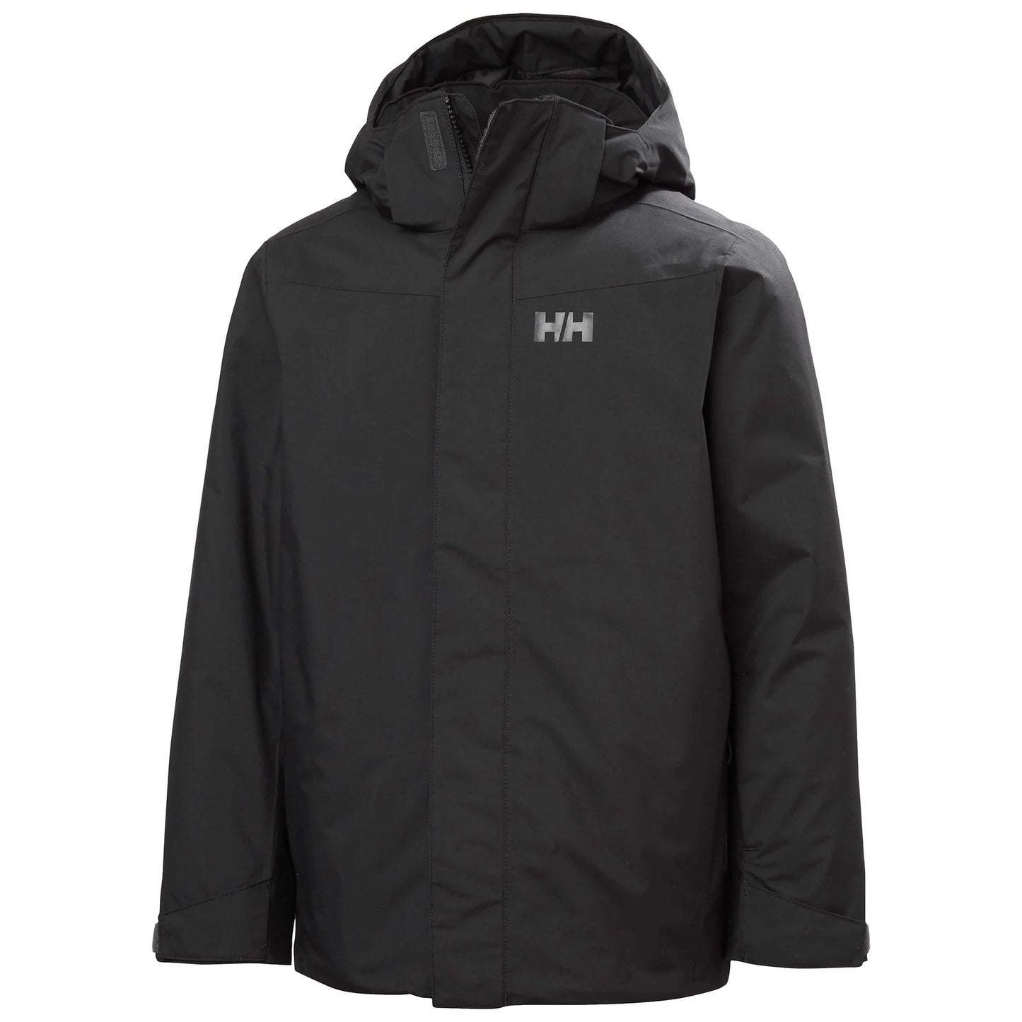Manteau d'hiver Orionpeak - Helly Hansen noir à capuche et style sobre vue de face