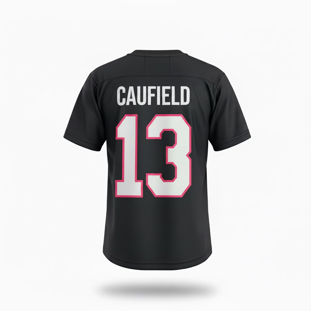 T-Shirt noir Polyester Logo Rose - Caufield #13
