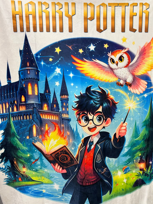 Couverture/Jeté - Harry Potter + Chouette